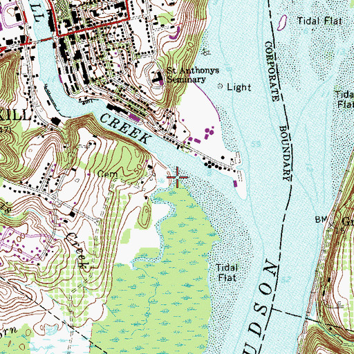 Topographic Map of Dubois Creek, NY