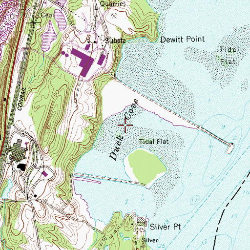 Topographic Map of Duck Cove, NY