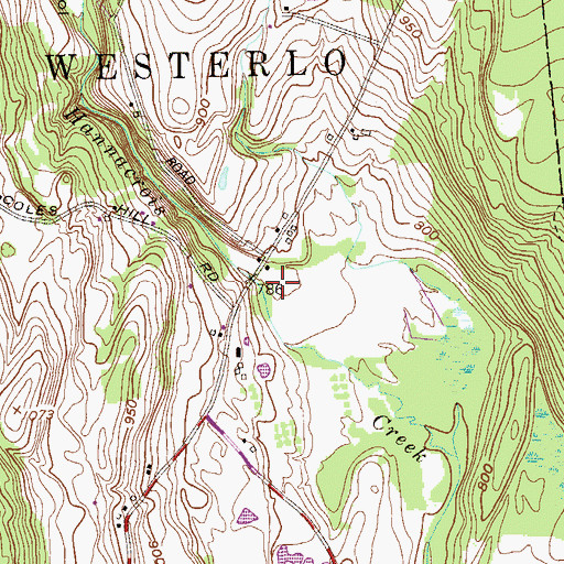 Topographic Map of Dunbar Hollow, NY