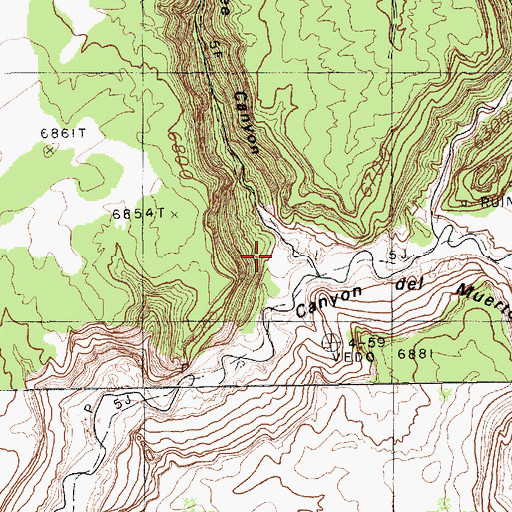 Topographic Map of Pine Tree Canyon, AZ