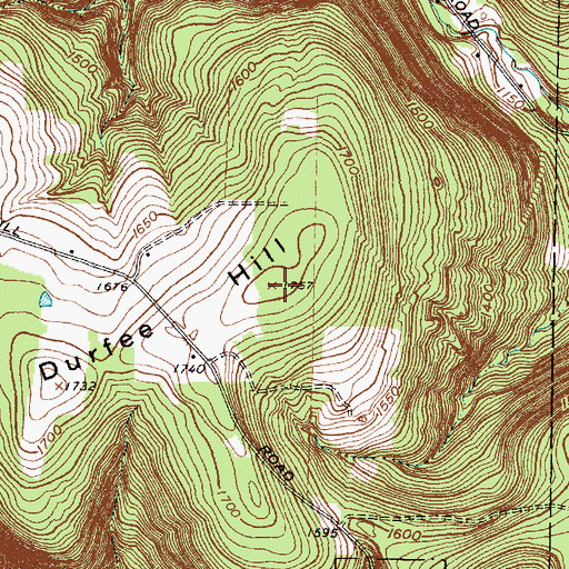 Topographic Map of Durfee Hill, NY