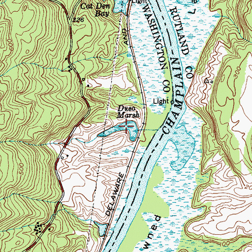 Topographic Map of Duso Marsh, NY