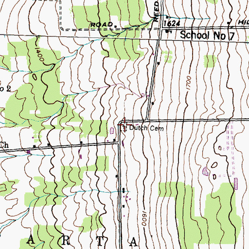 Topographic Map of Dutch Cemetery, NY