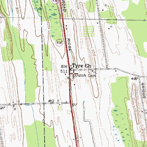 Topographic Map of Dutch Cemetery, NY