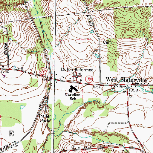 Topographic Map of Dutch Reformed Cemetery, NY