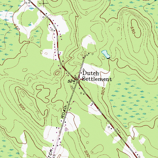 Topographic Map of Dutch Settlement, NY