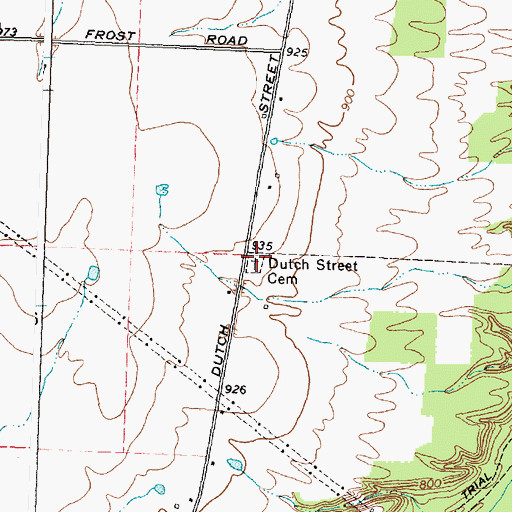 Topographic Map of Dutch Street Cemetery, NY