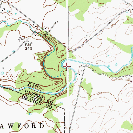 Topographic Map of Dwaar Kill, NY