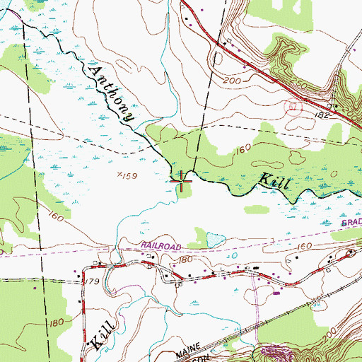 Topographic Map of Dwaas Kill, NY