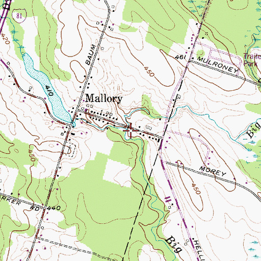 Topographic Map of Dykeman Creek, NY