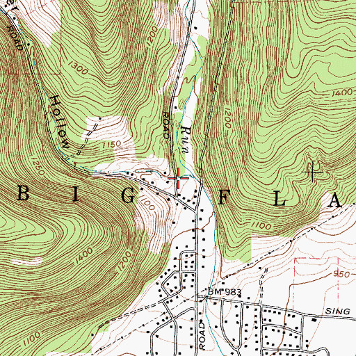 Topographic Map of Eacher Hollow, NY