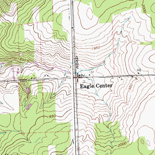 Topographic Map of Eagle Center, NY