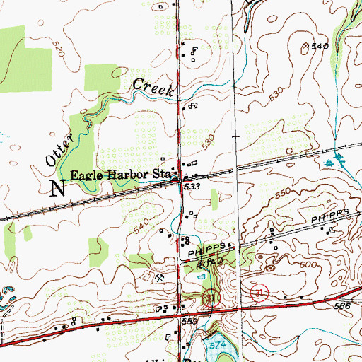 Topographic Map of Eagle Harbor Station, NY