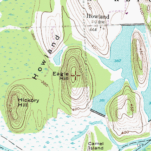 Topographic Map of Eagle Hill, NY