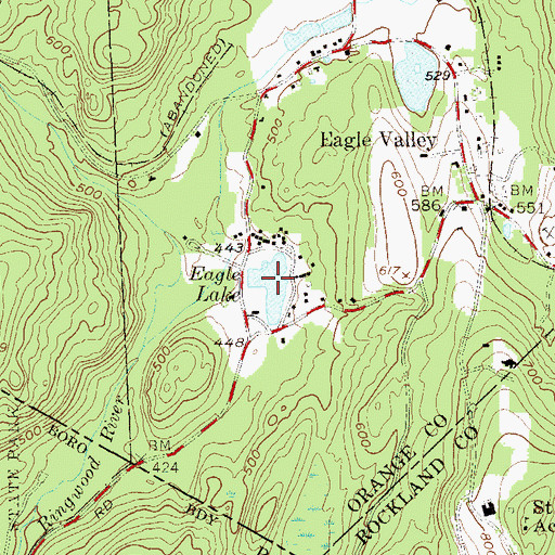 Topographic Map of Eagle Lake, NY