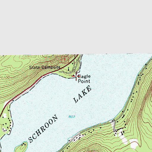 Topographic Map of Eagle Point, NY