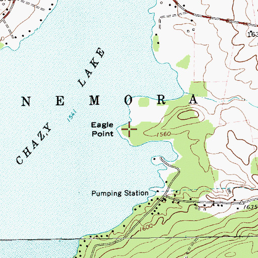 Topographic Map of Eagle Point, NY