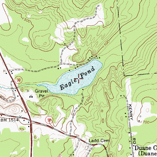 Topographic Map of Eagle Pond, NY