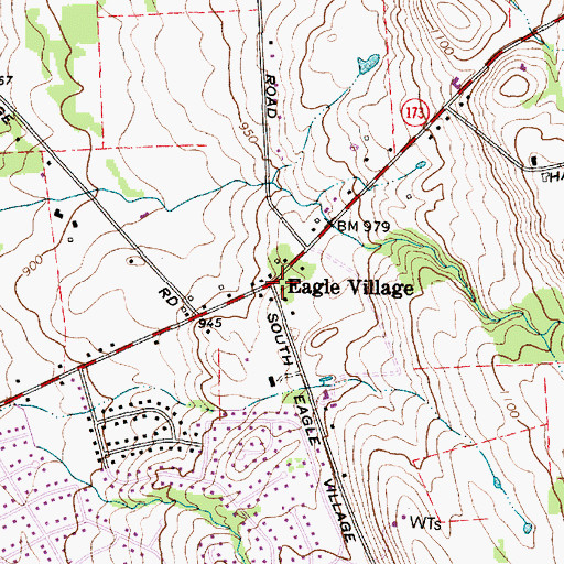 Topographic Map of Eagle Village, NY