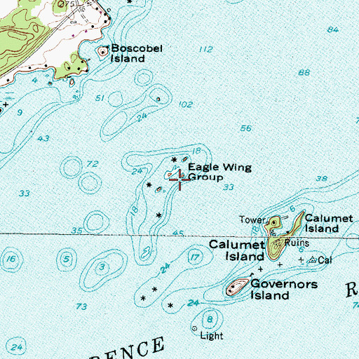Topographic Map of Eagle Wing Group, NY