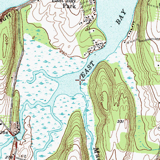 Topographic Map of East Bay, NY