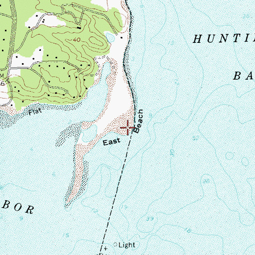 Topographic Map of East Beach, NY
