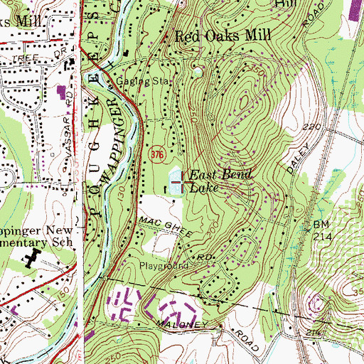 Topographic Map of East Bend Lake, NY