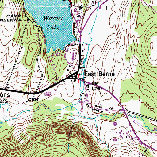 Topographic Map of East Berne, NY