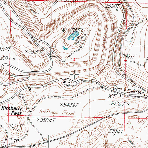 Topographic Map of Bagdad, AZ