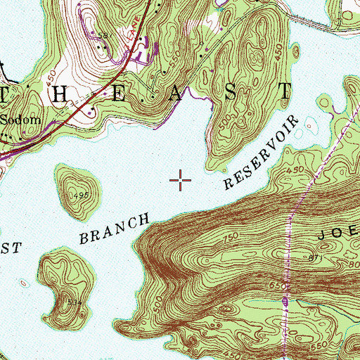 Topographic Map of East Branch Reservoir, NY