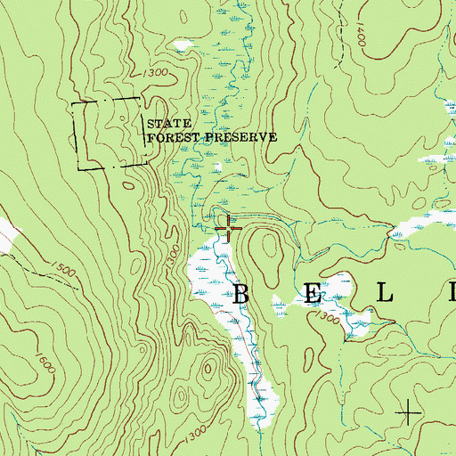 Topographic Map of East Branch Trout River, NY