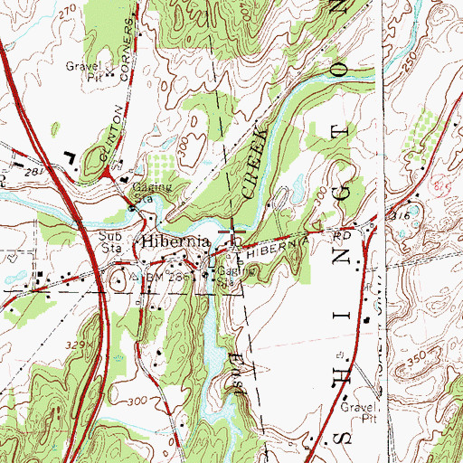 Topographic Map of East Branch Wappinger Creek, NY