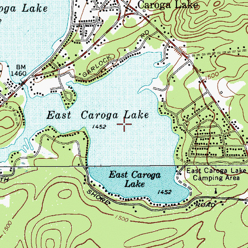 Topographic Map of East Caroga Lake, NY