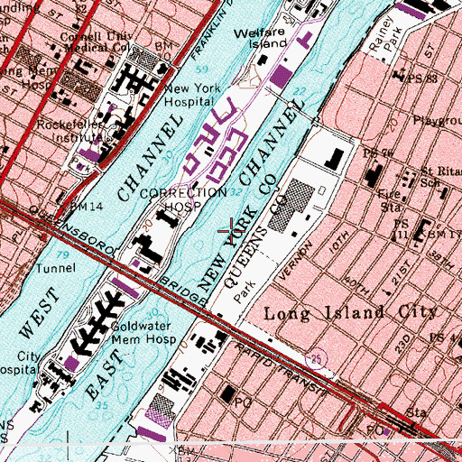 Topographic Map of East Channel, NY
