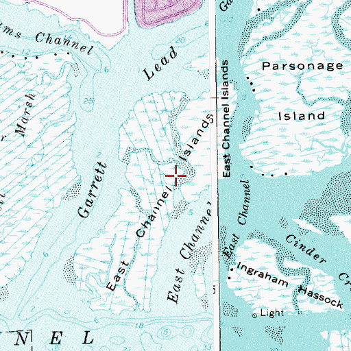 Topographic Map of East Channel Islands, NY