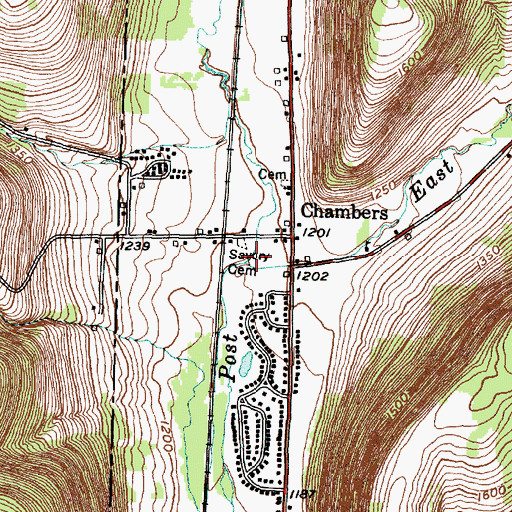 Topographic Map of East Creek, NY