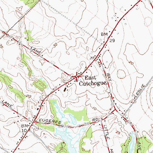 Topographic Map of East Cutchogue, NY