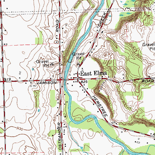 Topographic Map of East Elma, NY