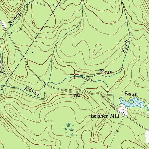 Topographic Map of East Fork Salmon River, NY