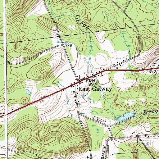 Topographic Map of East Galway, NY