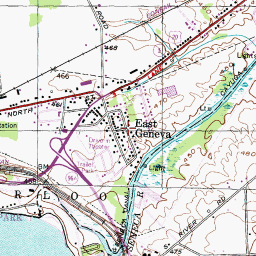 Topographic Map of East Geneva, NY