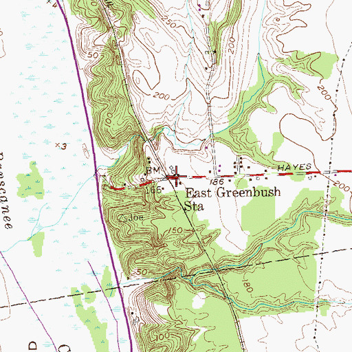 Topographic Map of East Greenbush Station, NY