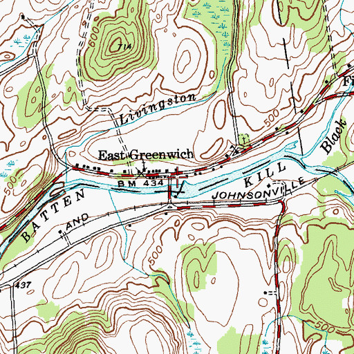 Topographic Map of East Greenwich, NY