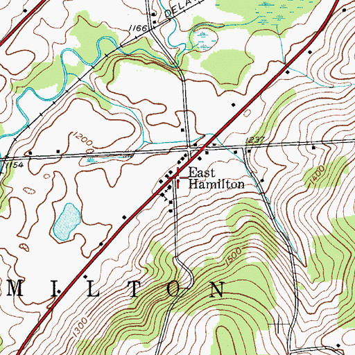 Topographic Map of East Hamilton, NY