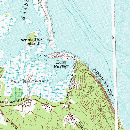Topographic Map of East Harbor, NY