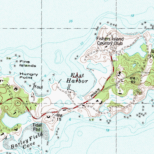 Topographic Map of East Harbor, NY