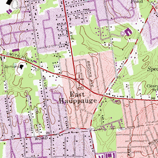 Topographic Map of East Hauppauge, NY