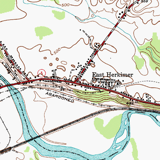 Topographic Map of East Herkimer, NY