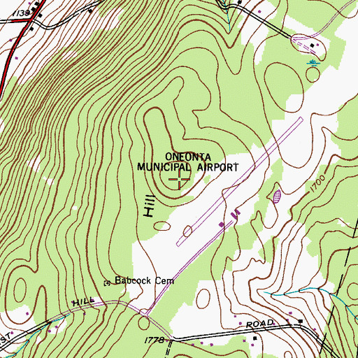 Topographic Map of East Hill, NY
