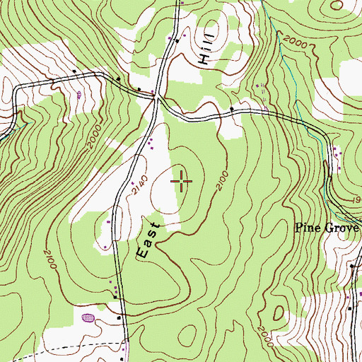 Topographic Map of East Hill, NY